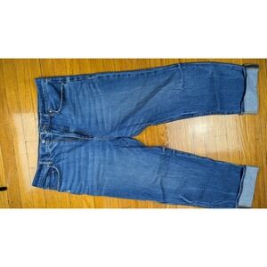 Women's Loft Straight Cuffed High Rise Denim Jeans Size 31P 12P